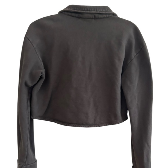 Joah Brown Black Cropped Sweatshirt - Picture 2 of 6